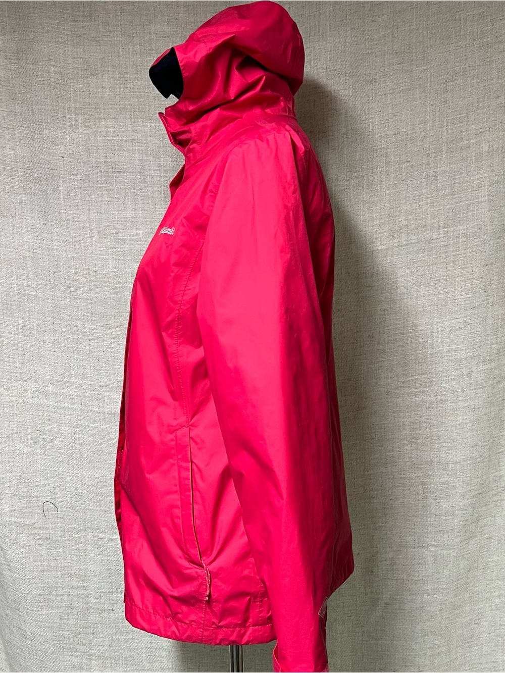 Columbia Women's Bright Pink Hooded Waterproof Jacket - Picture 2 of 6
